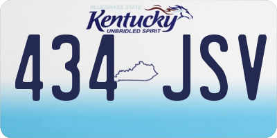 KY license plate 434JSV