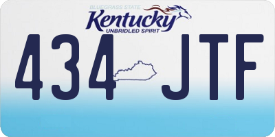 KY license plate 434JTF