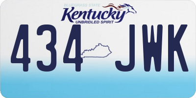 KY license plate 434JWK