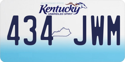 KY license plate 434JWM