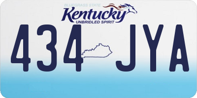 KY license plate 434JYA