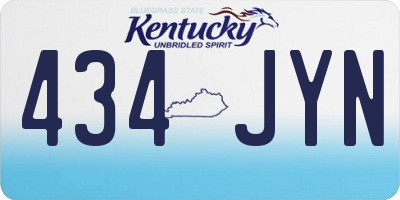 KY license plate 434JYN