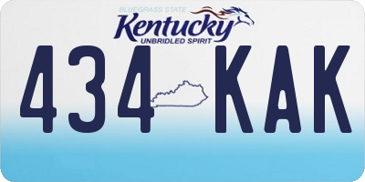 KY license plate 434KAK