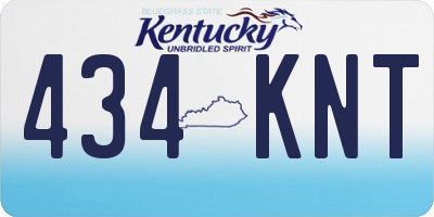 KY license plate 434KNT