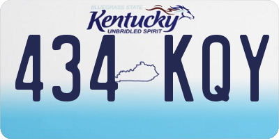 KY license plate 434KQY