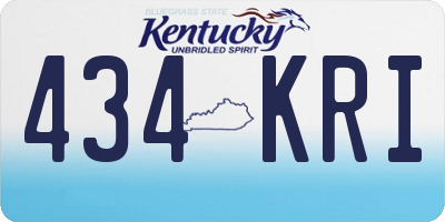 KY license plate 434KRI