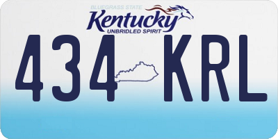 KY license plate 434KRL
