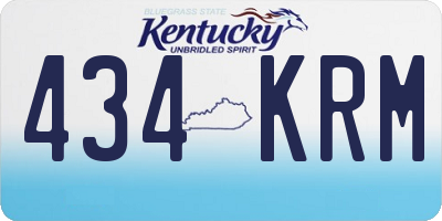 KY license plate 434KRM