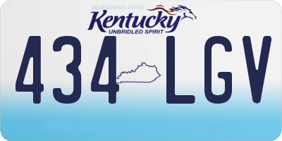KY license plate 434LGV