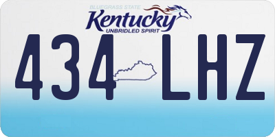 KY license plate 434LHZ