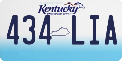 KY license plate 434LIA