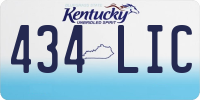 KY license plate 434LIC