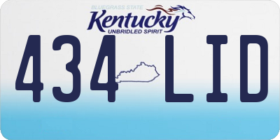 KY license plate 434LID