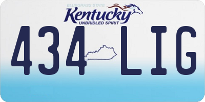 KY license plate 434LIG