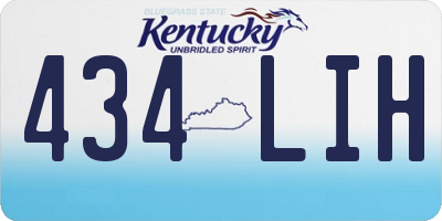 KY license plate 434LIH