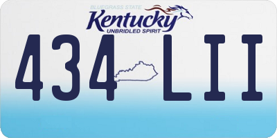 KY license plate 434LII