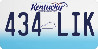 KY license plate 434LIK