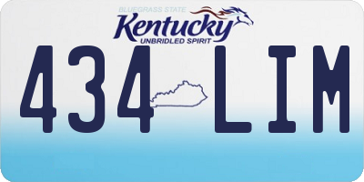 KY license plate 434LIM