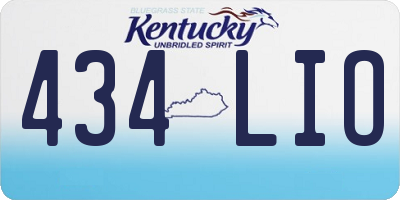 KY license plate 434LIO