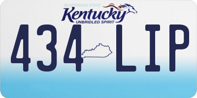 KY license plate 434LIP