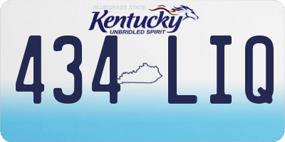 KY license plate 434LIQ