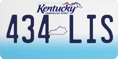 KY license plate 434LIS