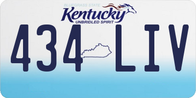 KY license plate 434LIV