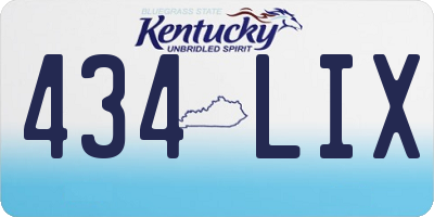 KY license plate 434LIX