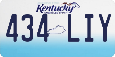 KY license plate 434LIY