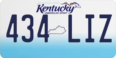 KY license plate 434LIZ