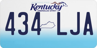 KY license plate 434LJA
