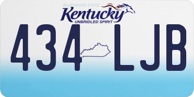 KY license plate 434LJB