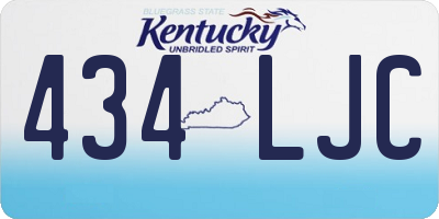KY license plate 434LJC