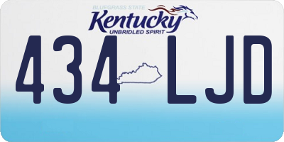 KY license plate 434LJD
