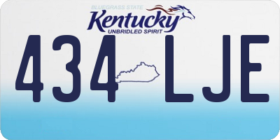KY license plate 434LJE