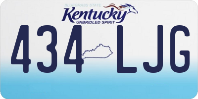 KY license plate 434LJG