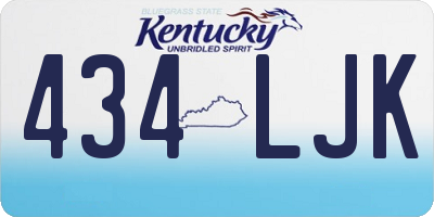 KY license plate 434LJK