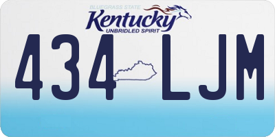 KY license plate 434LJM