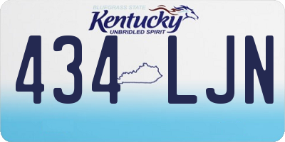 KY license plate 434LJN