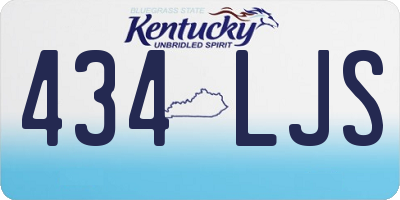 KY license plate 434LJS
