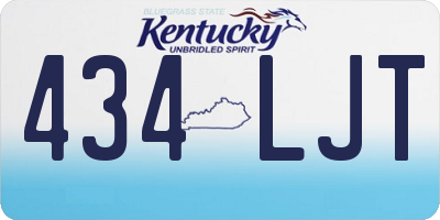 KY license plate 434LJT
