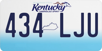 KY license plate 434LJU