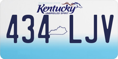 KY license plate 434LJV