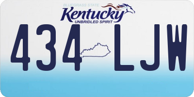KY license plate 434LJW