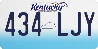 KY license plate 434LJY