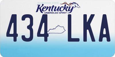 KY license plate 434LKA