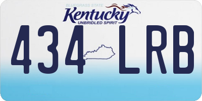 KY license plate 434LRB