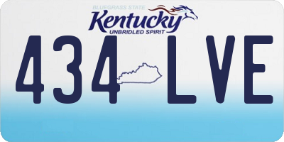 KY license plate 434LVE