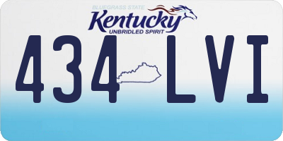 KY license plate 434LVI