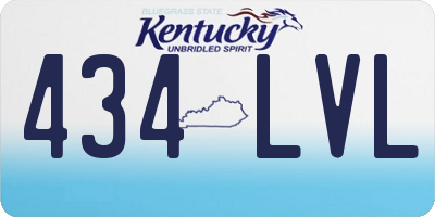 KY license plate 434LVL
